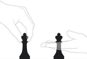 The North & South Holding of the world Chess Pieces